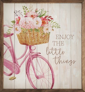Enjoy The Little Things Bike Whitewash